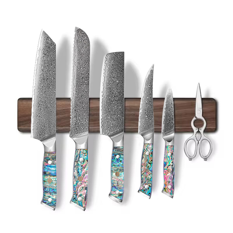 Magnetic Knife Strip - Portacoltelli Magnetico in Legno di Noce