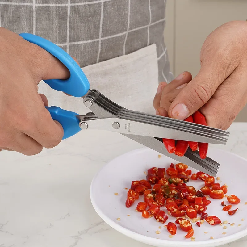 Herb Scissors 5 Blade - Forbici da cucina Coltelli multifunzionali multistrato
