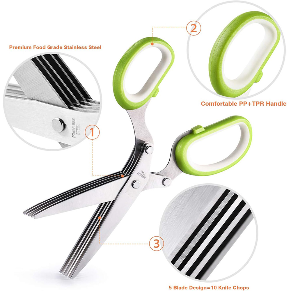 Forbici per erbe Cesoie da cuc - Herb Scissors 5 Blade recensione e prezzo